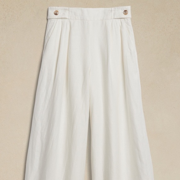 NWT BANANA REPUBLIC LINA LINEN WIDE-LEG PANT - Picture 6 of 6